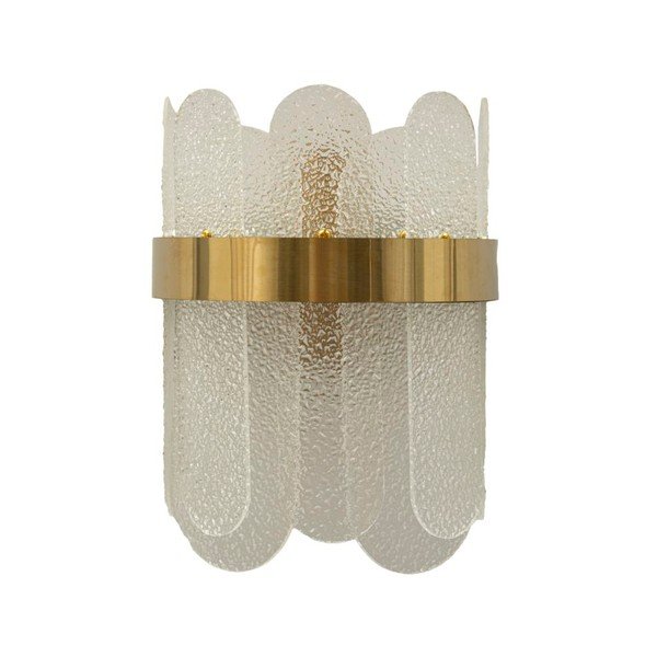 Lampada da parete dorata in vetro Gris – Mauro Ferretti