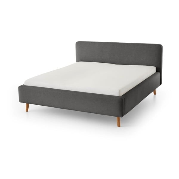 Letto matrimoniale imbottito color antracite rete non inclusa 160x200 cm Mattis – Meise Möbel