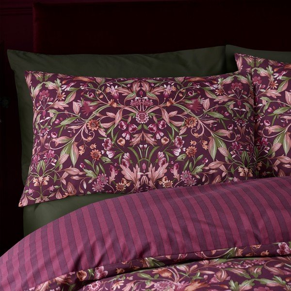 Set copripiumino e federa viola scuro per letto matrimoniale 200x200 cm Richmond – Catherine Lansfield-image-2