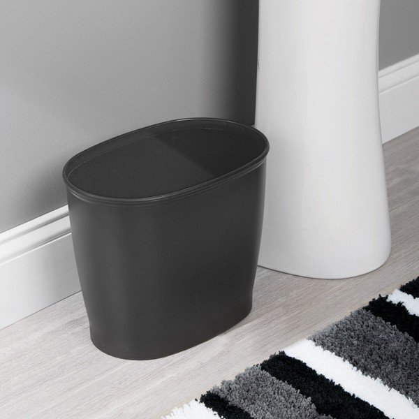 Černý oválný odpadkový koš InterDesign Kent, 5 l-image-1