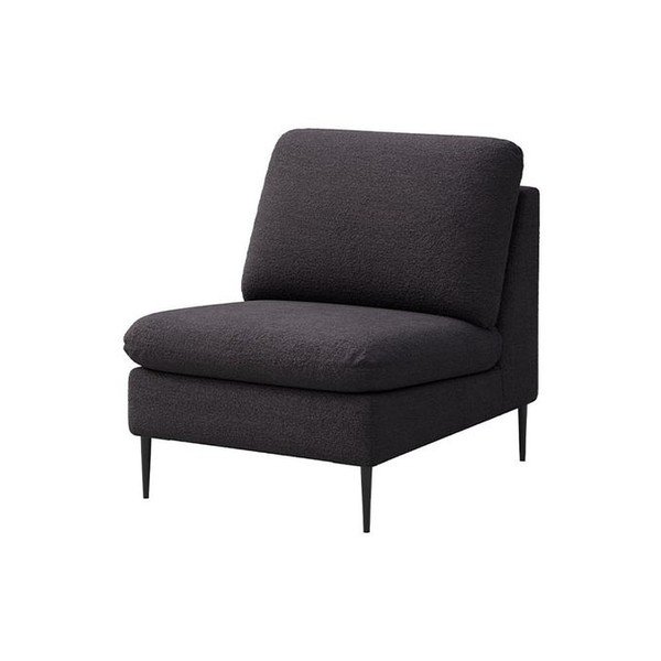 Poltrona nera rivestita in bouclé Belle – Rodier-image-2