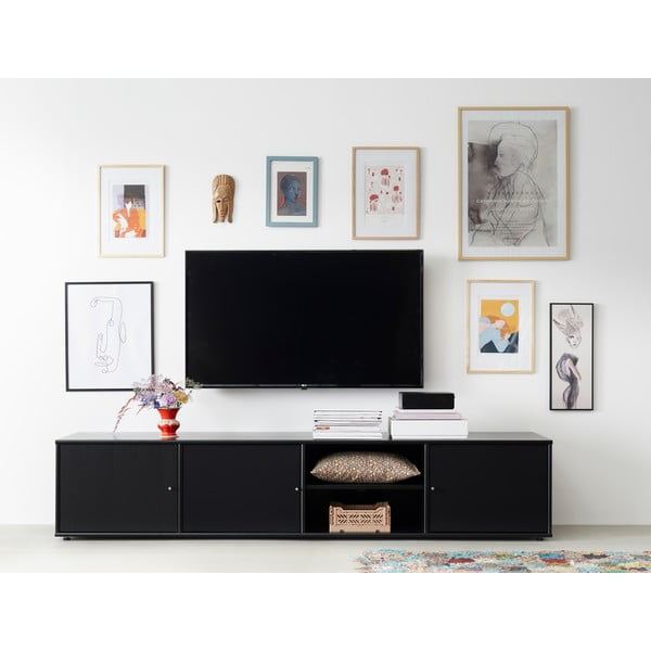 Cassettiera TV nera 233 Mistral - Hammel Furniture-image-1