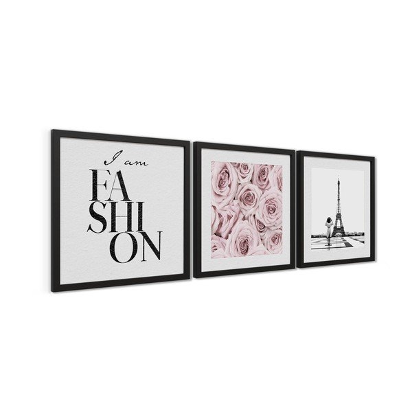 Set di dipinti 3 pz 30x40 cm Parisienne – Styler-image-4