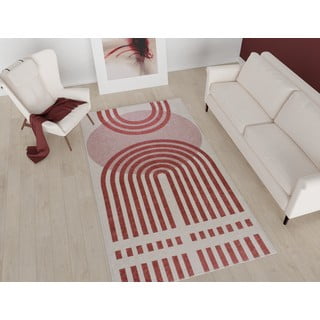 Tappeto lavabile rosso/bianco 50x80 cm - Vitaus