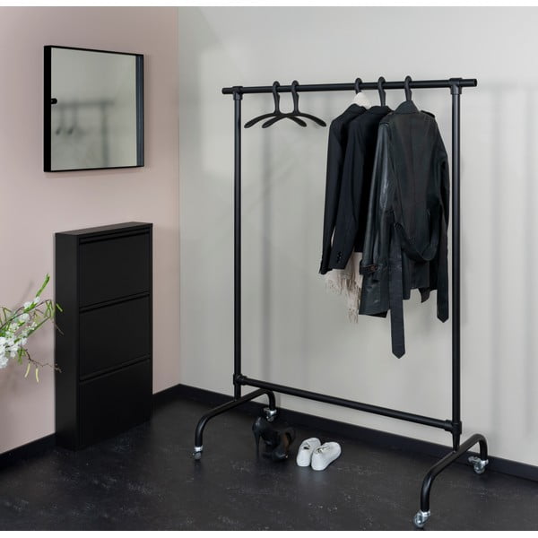 Appendiabiti mobile in metallo nero Luuk - Spinder Design-image-1