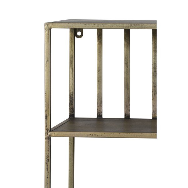 Scaffale in metallo a due piani color oro Yvona - Light & Living-image-4