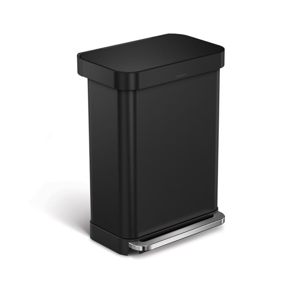 Cestino in acciaio nero opaco 55 l - simplehuman