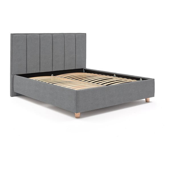 Letto matrimoniale grigio-blu con griglia e contenitore , 180 x 200 cm Wega - ProSpánek-image-2