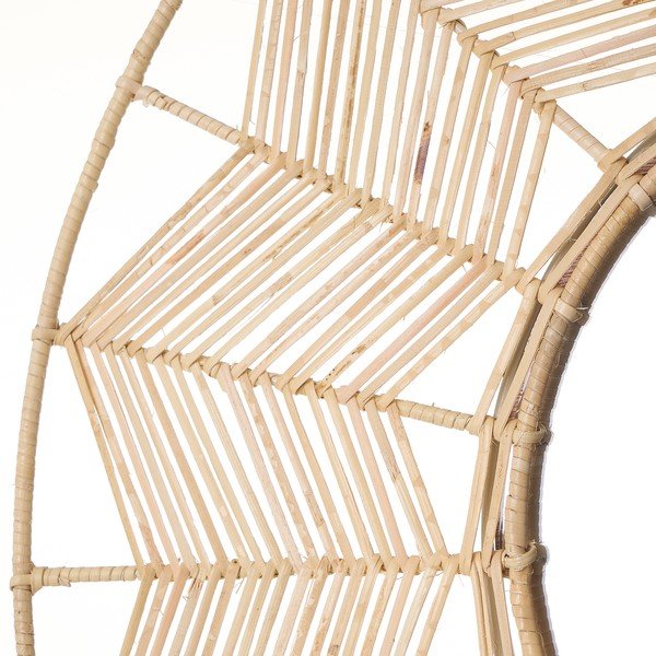 Specchio da parete con cornice in rattan ø 55 cm - Casa Selección-image-2
