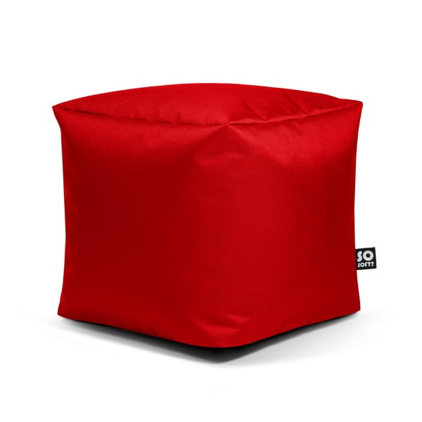 Pouf per bambini rosso Cube M – So Soft?