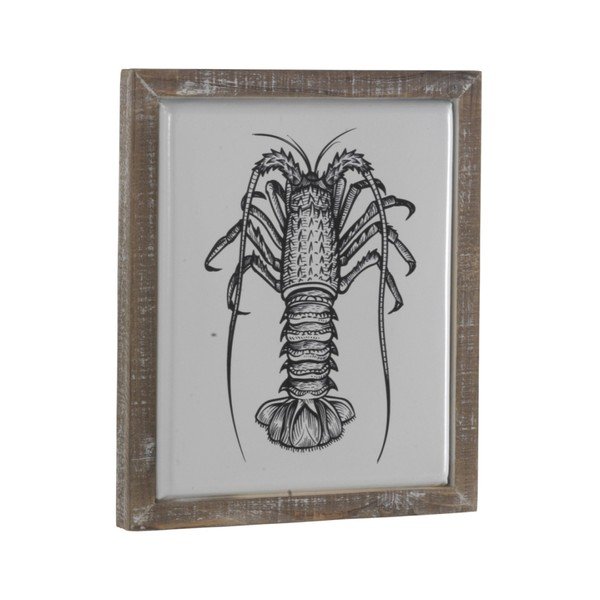 Insegna decorativa in cornice di legno Crostaceo - Geese