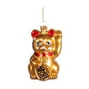 Decorazione per albero di natale in vetro fatta a mano 11 cm Lucky Cat – Sass & Belle