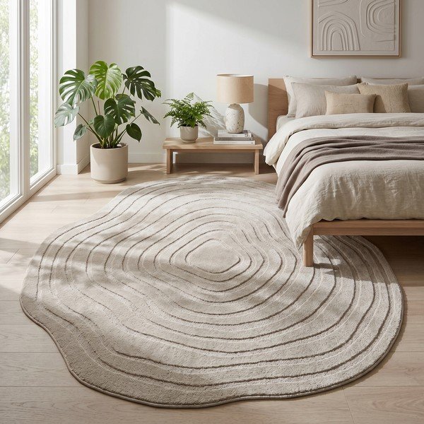 Tappeto beige 160x230 cm Pebble - ESTE-image-2