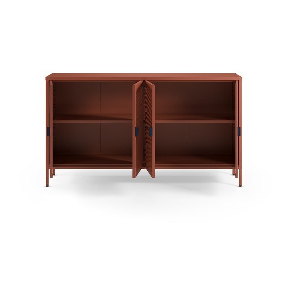Armadietto color terracotta in metallo 160x90x40 cm Sayla – Marckeric-image-1