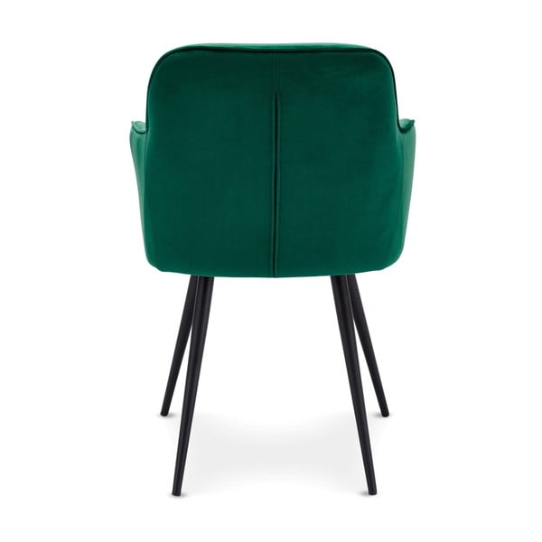 Sedie da pranzo in velluto verde in un set di 2 pezzi Nadja - Furnhouse-image-2