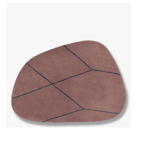 Tappeto in lana rosa 120x154 cm Shape - Mette Ditmer Denmark