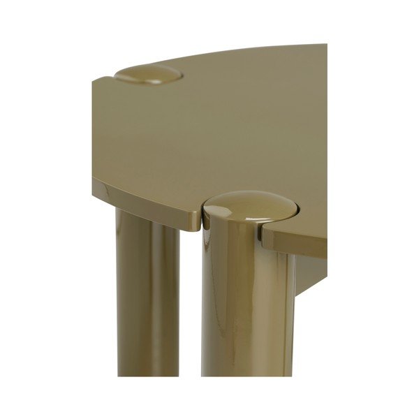 Tavolino da salotto rotondo color kaki in MDF ø 80 cm Pussel – Ellos Home-image-3