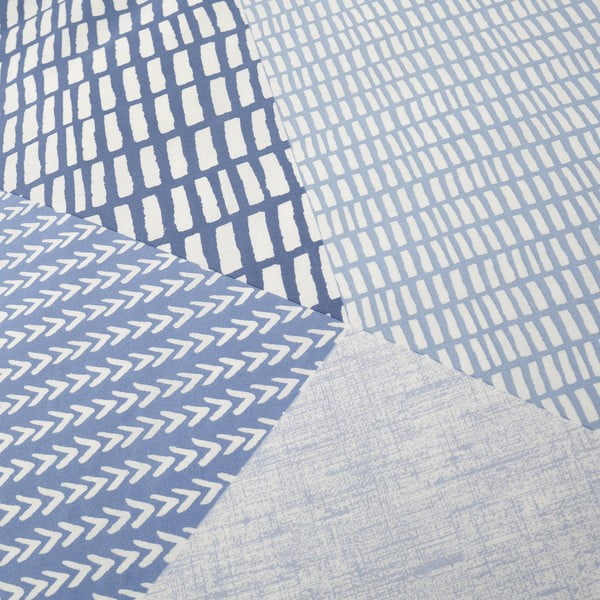 Biancheria da letto blu 200x200 cm Larsson Geo - Catherine Lansfield-image-4