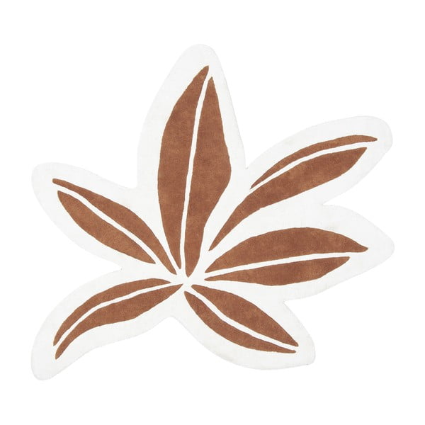 Tappeto marrone per bambini 140x120 cm Tropical Leaf - Lilipinso