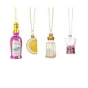 Decorazioni per albero di natale in set in vetro fatte a mano 4 pz 9,5 cm Tequila – Sass & Belle