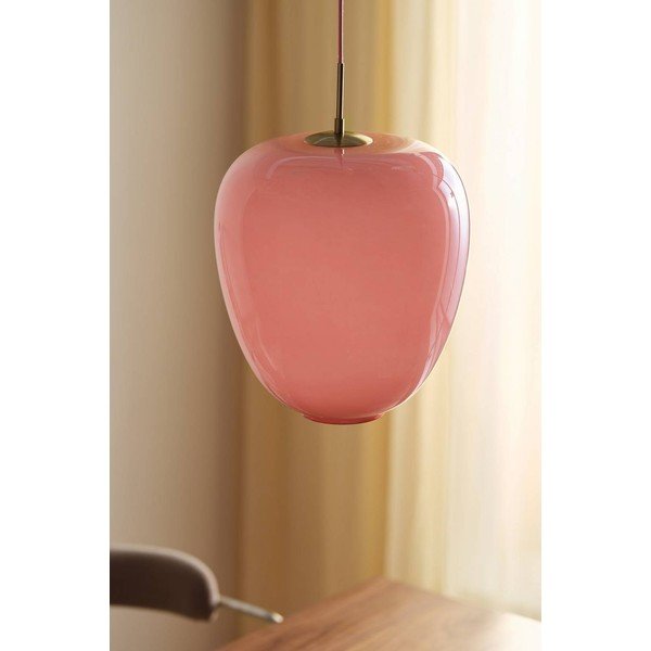 Lampadario rosa/color ottone in vetro con intensità regolabile ø 35 cm Artut – Jotex-image-2
