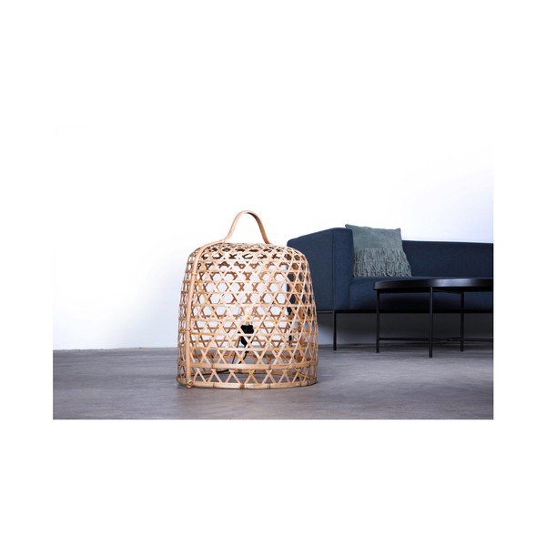 Světlá stojací bambusová lampa Canett Octavio, ⌀ 45 cm-image-1