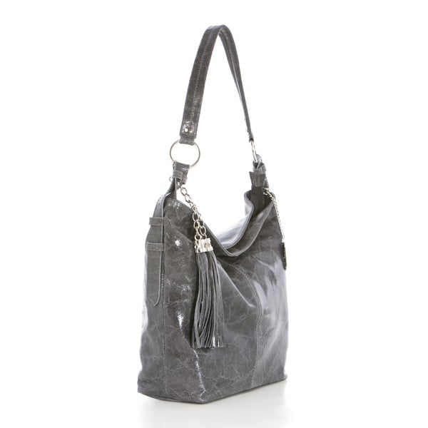 Kožená kabelka Hobo Grigio-image-1