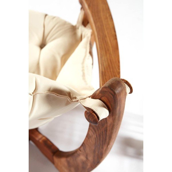 Sedia da giardino in legno color crema-naturale Relax - Floriane Garden-image-1