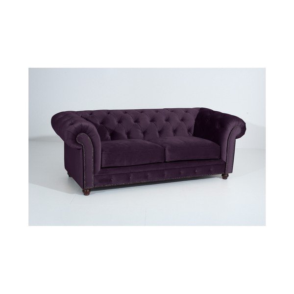 Divano Orleans in velluto viola, 216 cm - Max Winzer-image-4
