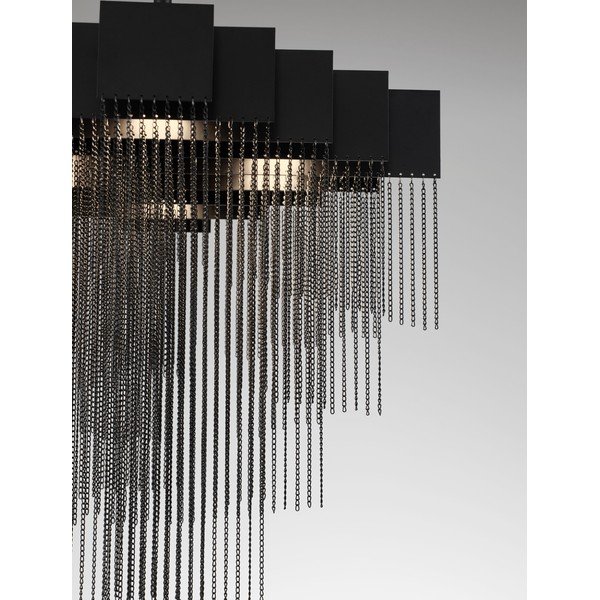 Lampadario LED nero opaco in acciaio con intensità regolabile Revια – Nova Luce-image-4