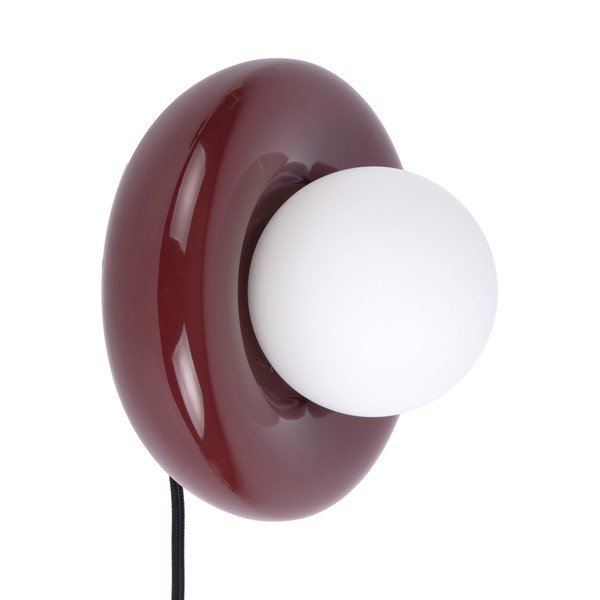 Lampada da parete burgundy in ceramica con alimentazione a corrente Catania Ring – Leitmotiv