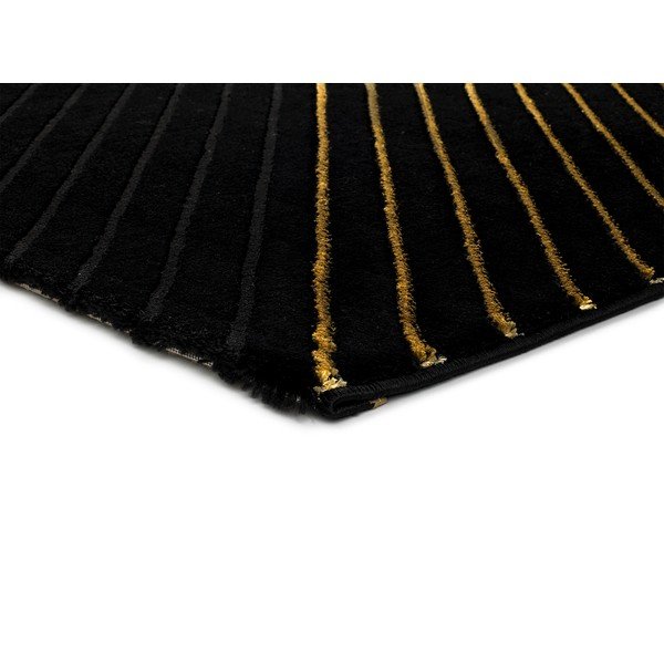 Tappeto nero , 140 x 200 cm Gold Stripes - Universal-image-2