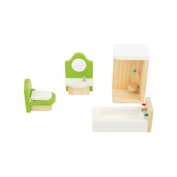 Set di mobili da bagno per bambole in legno - Legler-image-1