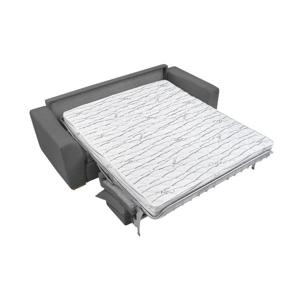 Divano grigio allungabile con rivestimento in velluto a coste 225 cm Augustin – Bobochic Paris-image-4