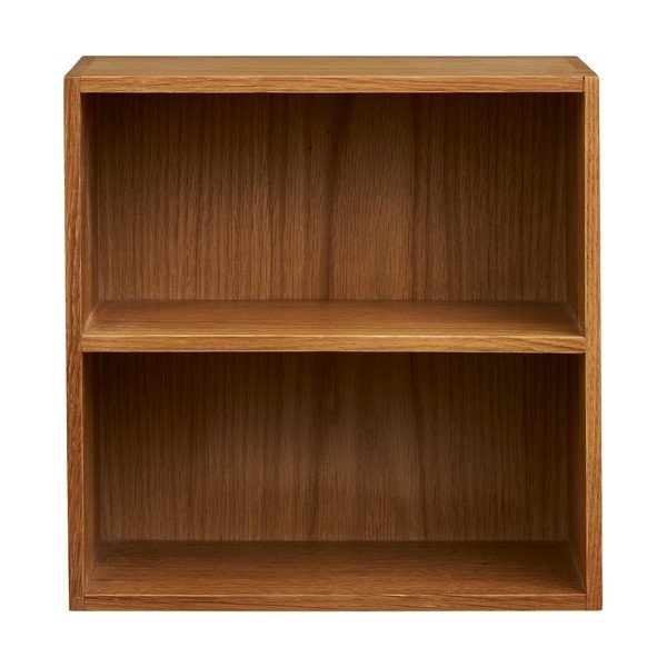 Mensola di colore naturale in rovere massiccio con ripiani multipli 18 cm Townsville – House Nordic