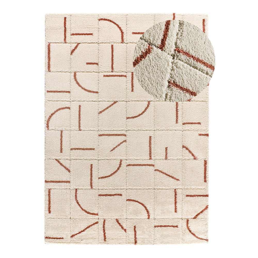 Tappeto color mattone/color crema 160x230 cm Brenda – Universal | Tappeti