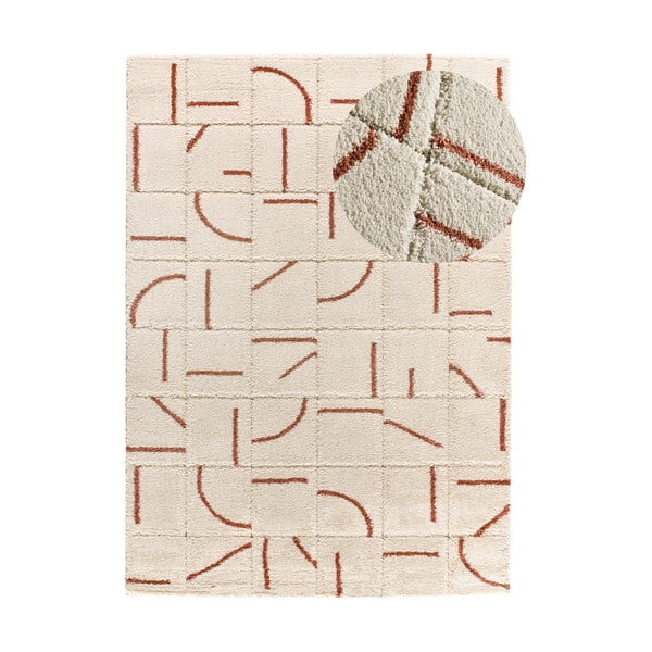 Tappeto color mattone/color crema 160x230 cm Brenda – Universal