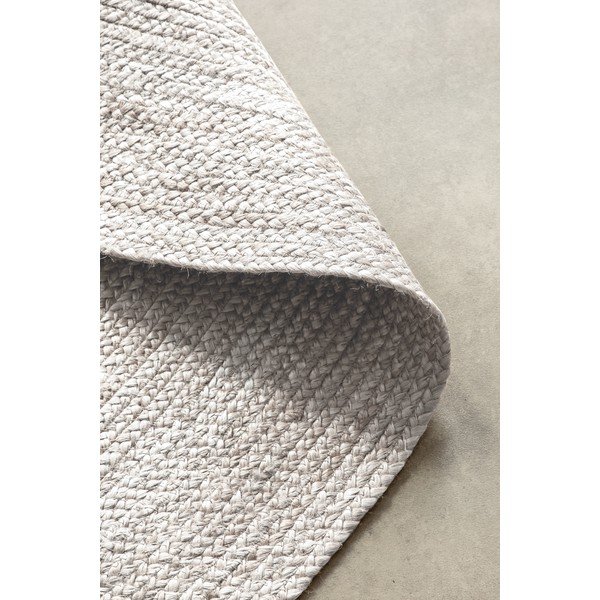 Tappeto rotondo bianco in iuta reversibile/tessuto a mano ø 140 cm Braided – Hanse Home-image-4
