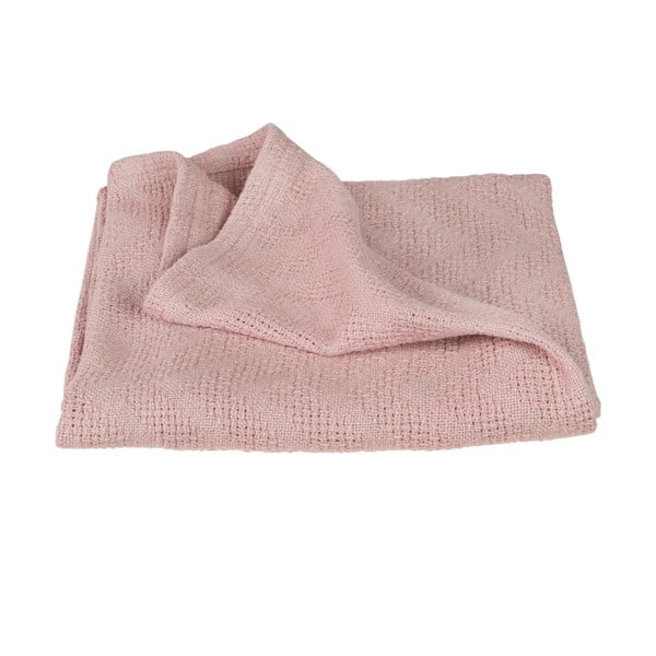 Coperta per neonati in cotone organico lavorato a maglia rosa 80x80 cm Lil Planet - Roba