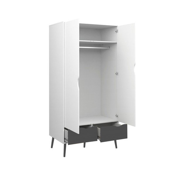 Armadio bianco con dettagli neri Delta - Evergreen House-image-4