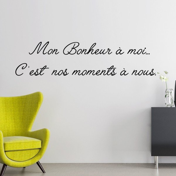 Samolepka Ambiance Mon Bonheur Quote-image-2