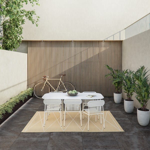 Passatoia da interno/esterno beige 70x160 cm Max Sand – Pappelina-image-1