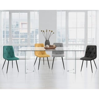 Tavolo da pranzo in vetro 90x180 cm Kaya – Tomasucci