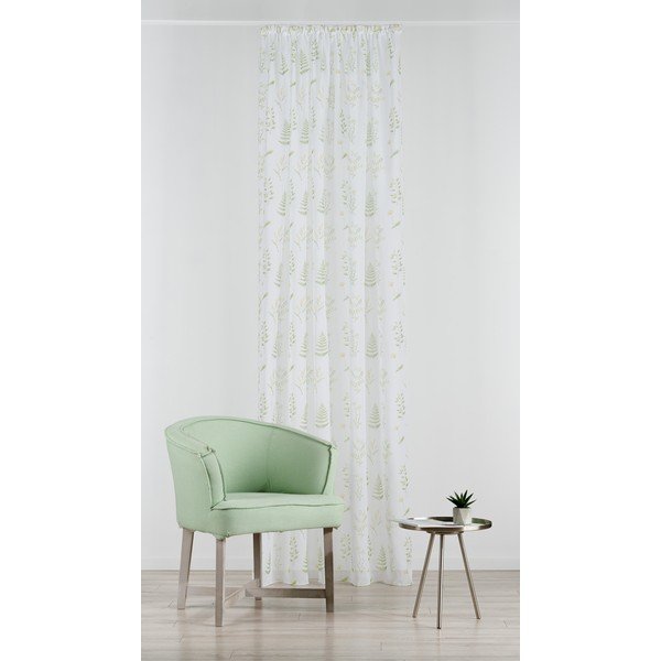 Tenda sottile bianca/verde 140x245 cm Caledonia – Mendola Fabrics-image-1