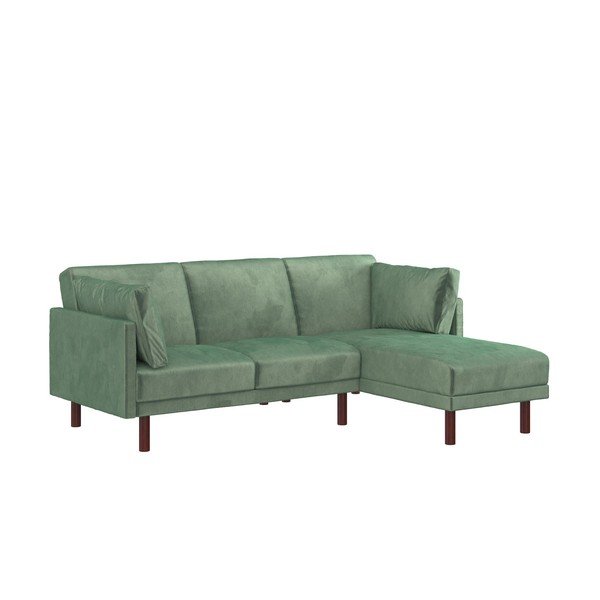 Divano letto verde divano angolare Clair - Støraa-image-2