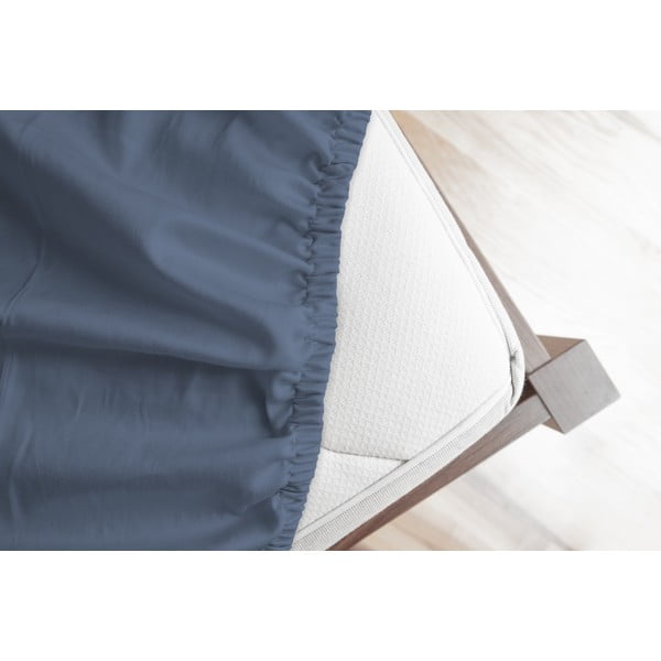 Lenzuolo con angoli blu in flanella 140x200 cm – Good Morning-image-1