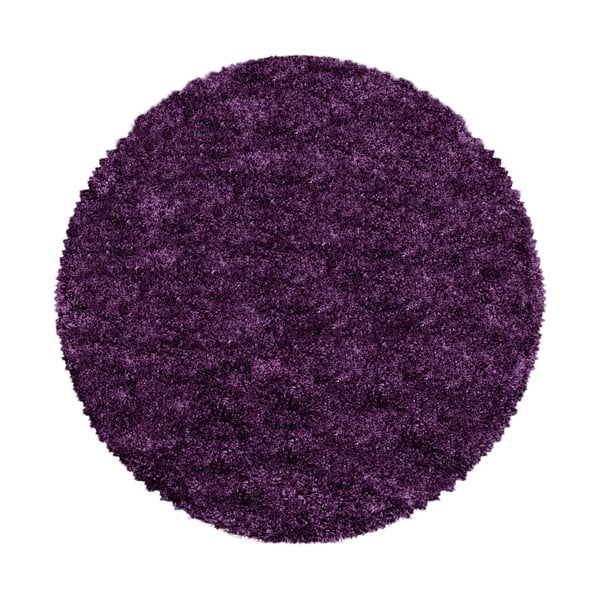 Tappeto rotondo viola scuro ø 160 cm Fluffy - Ayyildiz Carpets