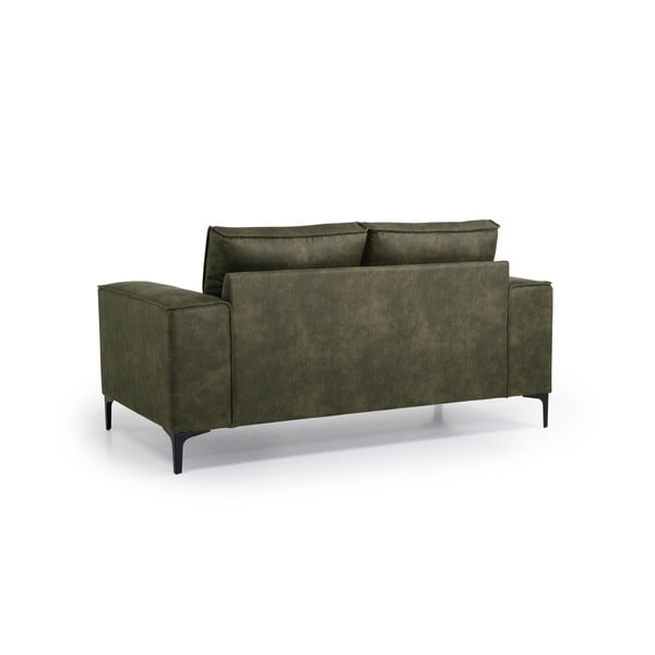 Divano in similpelle verde 164 cm Copenhagen - Scandic-image-3