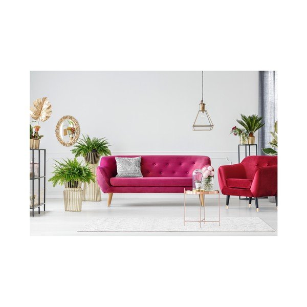 Divano a tre posti rosa Amelie - Mazzini Sofas-image-2