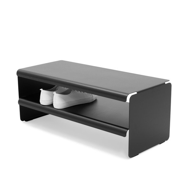 Scarpiera nera in acciaio 71,5x28x31 cm Linea – Spinder Design-image-4